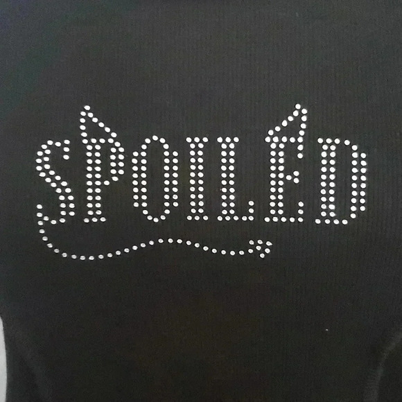 ☆☆☆Black top "Spoiled" lettering - Picture 2 of 5